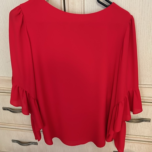 Joseph Ribkoff vibrant red blouse - Picture 2 of 4